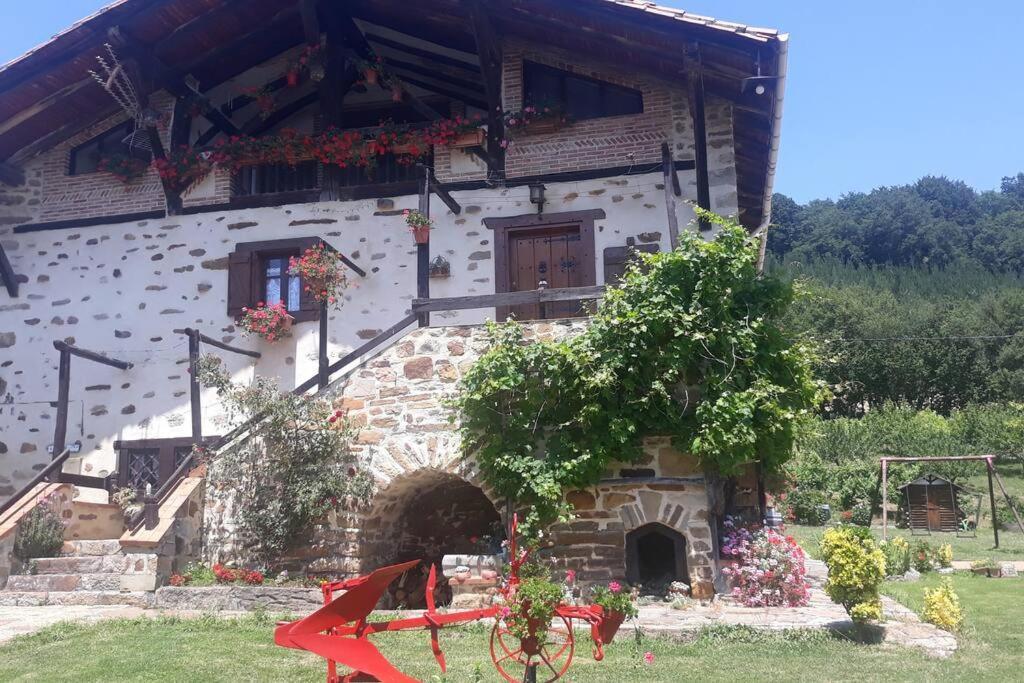 Caserio Vasco Con Piscina Y Barbacoa Orozko Extérieur photo